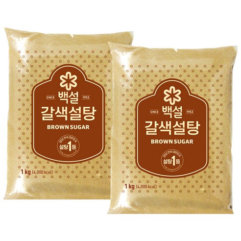 백설 갈색 설탕, 15kg, 3개