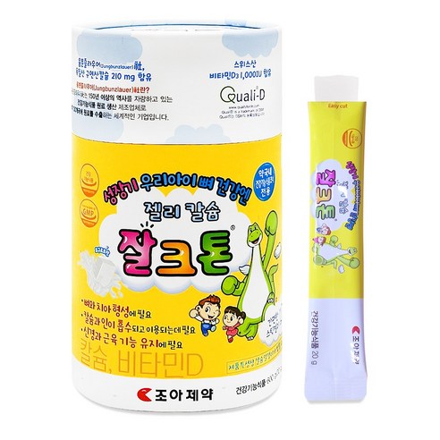 내일도착) 조아제약 잘크톤 젤리스틱 칼슘 요구르트맛 30포, 1개, 600g