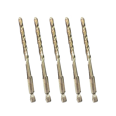 포틀랜드 스텐 기리 길이 전동 임팩 드릴날 HSS M35 고속공구강 드릴비트, 5.0mm  5개