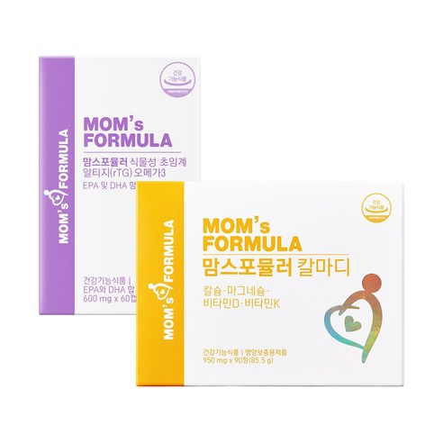맘스포뮬러 칼마디 + 오메가3 / 임산부 영양제 칼마디 + 식물성 알티지 오메가 임산부 선물 set, 85.5g