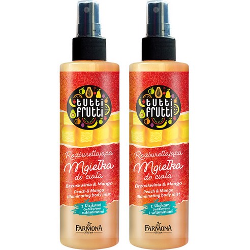 파모나 피치&망고 일루미네이팅 바디 미스트, 200ml, 2개