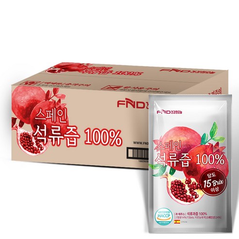 건강한오늘 100% 석류즙, 100개, 80ml