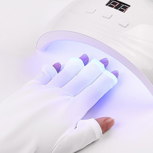 자외선 차단 네일 장갑 UV/LED 손보호 보호 손백보 손등토시 화이트(숏), 1세트 다이소젤램프 자외선 차단 네일 장갑 UV/LED 손보호 보호 손백보 손등토시 화이트(숏), 1세트 다이소젤램프