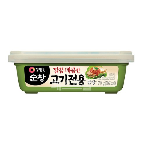 청정원 순창 깔끔 매콤한 고기전용쌈장(사각), 170g, 1개