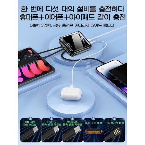 PYHO20000mAh 대용량 66w 급속충전 캠핑 보조배터리