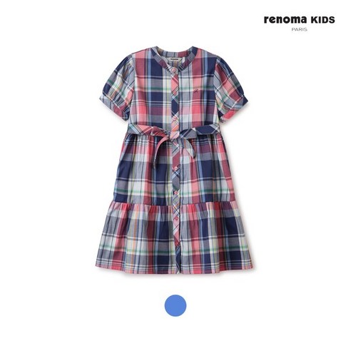 레노마 키즈 여아 멀티체크셔츠형원피스 R2322O616 13