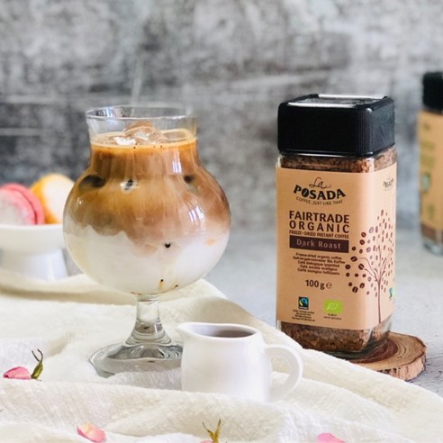 진한 로스팅의 유기농 공정 무역 다크 로스트 커피