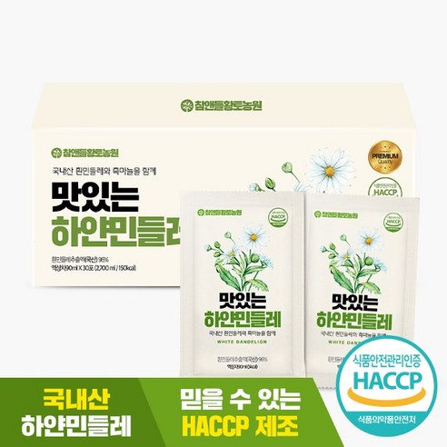 참앤들황토농원 맛있는 하얀 민들레, 2.7L, 1박스