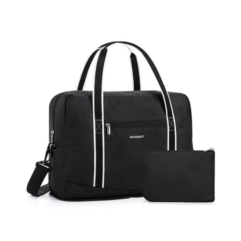 BAGSMART 대용량 접이식 확장형 여행 더플백 기내용 캐리어 보조 가방 방수 편리한 휴대감 숄더백