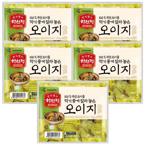 [메가마트]CJ 하선정 오이지 210g, 10개