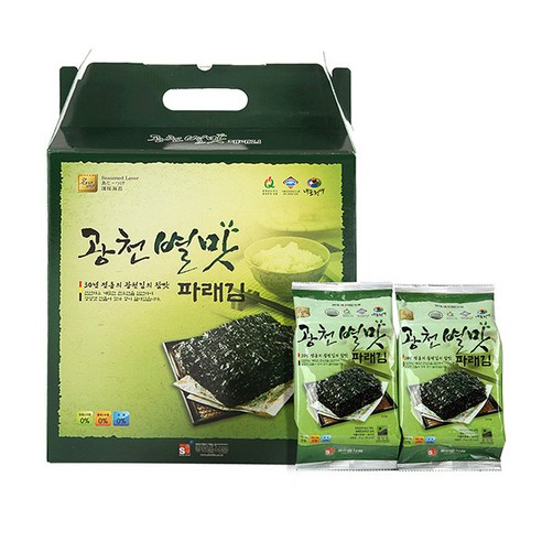 광천별맛김 식탁김 15g 15개, 1개, 파래식탁김 15봉*15g