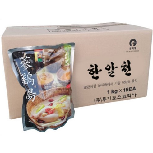 삼계탕  한알천 삼계탕 1kg, 16개