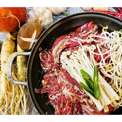 복순네 수제 인삼 양념 소불고기 1Kg(실중량 1100g), 1kg, 1개