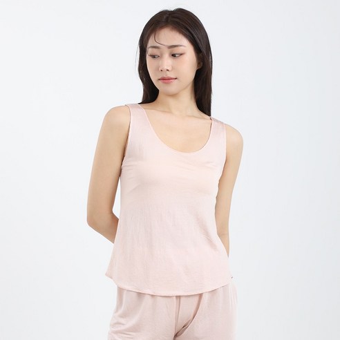 마켓콩 여성 쿨 인견 민소매 런닝 나시 2p(M~2XL)-여자 무지 여름 속옷