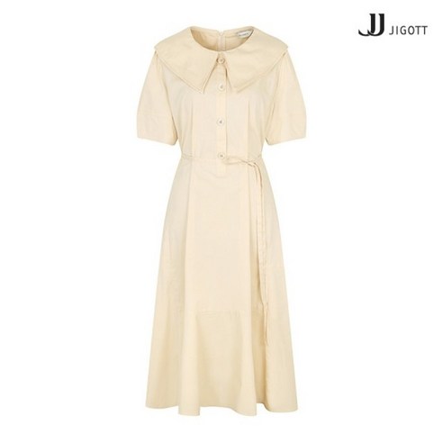 JJ지고트 더블 칼라 퍼프 원피스 GN5M0OP94, 500(L_BEIGE)