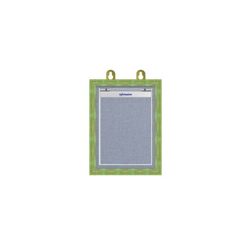 제이에스칠판 아크릴 포켓 A4 게시판 4구 1090x430mm, 녹색, 메이플