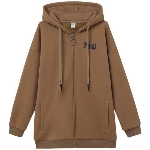 따뜻하고 편안한 겨울 필수템, JUSTFEELING 여성용 기모 후드집업 카디건 코트