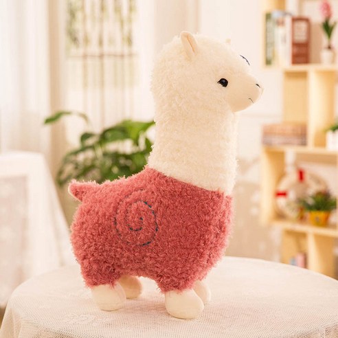 네이처타임즈 복슬복슬 알파카 인형, 28cm, 핑크, 1개