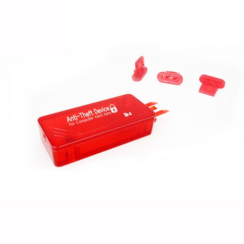 인네트워크 USB포트락 USB 보안 잠금장치 세트 레드 키1+마개3 INT147 USB허브