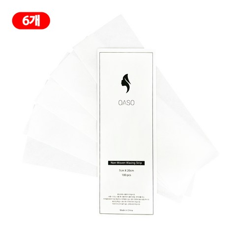 오아소 왁싱 부직포 무슬린천 100장 컷팅 7cm X 20cm, 6개