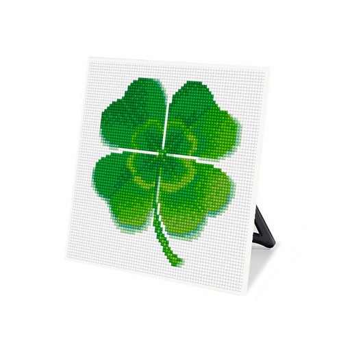보석십자수 캐릭터 십자수 큐트 액자 그림 비즈 세트 스탠드형 20x20, DS70_(소)행운..., 1개