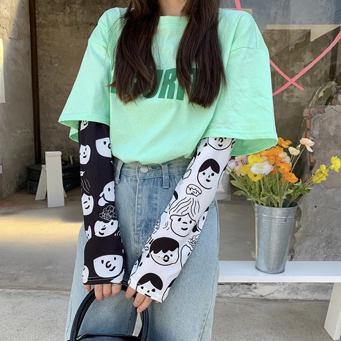 DFMEI 바둑판 조절 가능 아이스 슬리브 슬랙슬라이더 선 암레스트, DFMEI 흑백만화인두절)