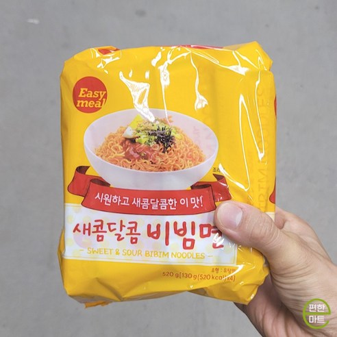 이지밀 새콤달콤 비빔면 130g x 4입, 12개