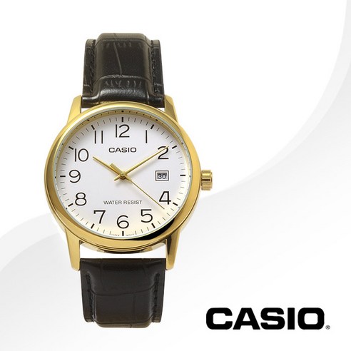 티쏘시계 카시오 MTP-V002GL-7B2 CASIO 남성 가죽 손목 시계 Best Top5