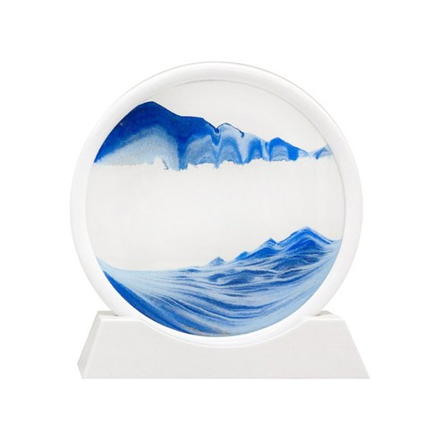 독특한 디자인의 모래 시계로 시간을 표현하는 솔라콤 움직이는 모래멍 슬로우 휴식 프레임 모래 시계 액자 샌드아트