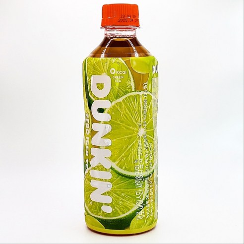 던킨 제로아이스티 라임샤인머스캣 녹차, 500ml, 18개