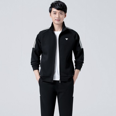just so so 가을 새로운 순수 코튼 커버 실크 스웨터 야외 스포츠 스탠드 칼라 느슨한 야외 남성 레저