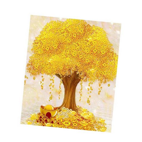 MJS 보석십자수 50 x 40 cm 캔버스형 세트 DIY MH6, 금전수