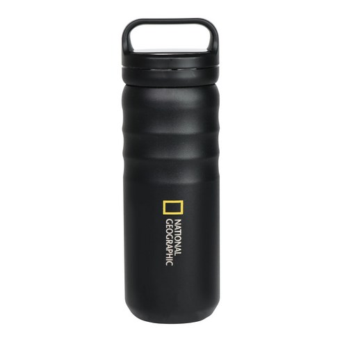 내셔널지오그래픽 에어터치 이중 스테인리스 스틸 텀블러, 시그니처 블랙, 540ml, 1개