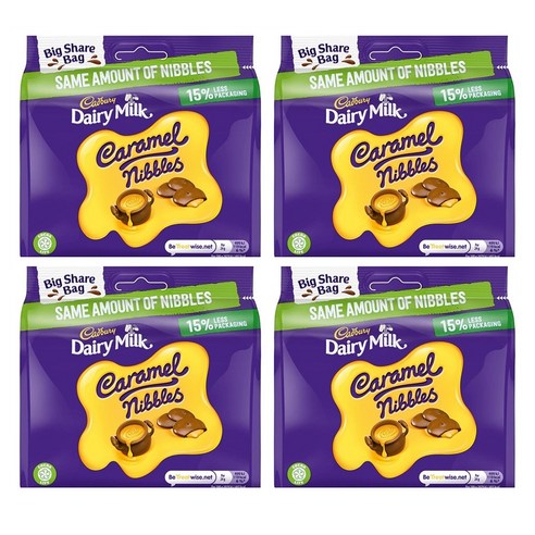 Cadbury 데어리 밀크 카라멜 니블즈 초콜릿 캐드버리 영국직송 186g, 9단위