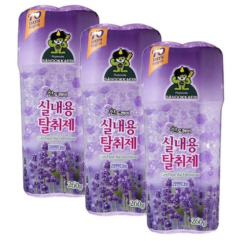 산도깨비 실내용탈취제 라벤더, 260g, 3개