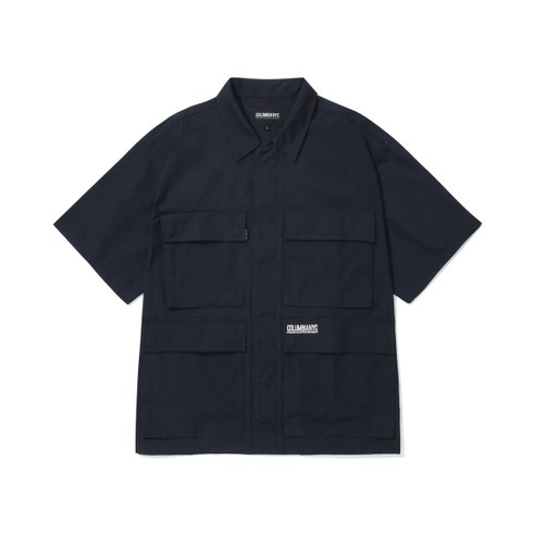 COLUMBIA UNIVERSITY NYC BLACKSERIES UTILITY S/S SHIRTS JACKET 크라운네이비