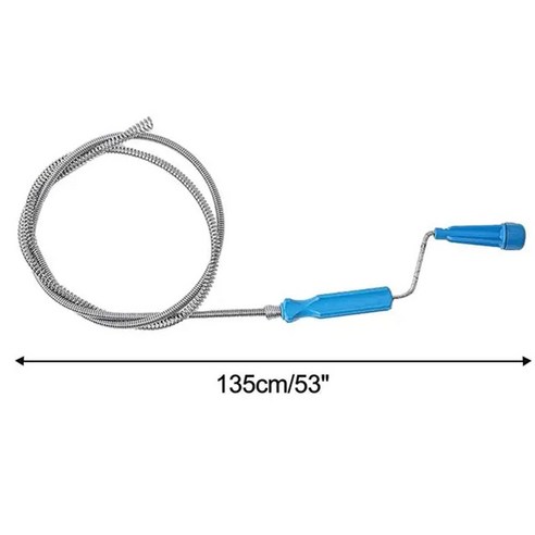 스프링 청소기 배수구 뱀 오거 유연한 금속 싱크대 준설기 배관용 막힘 제거기 초장 하수구, [07]135cm