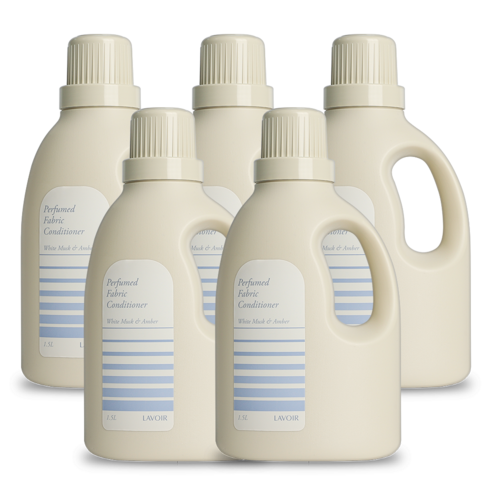 라브아 퍼퓸 초고농축 섬유유연제 화이트머스크앤앰버 향 1.5L, 5개