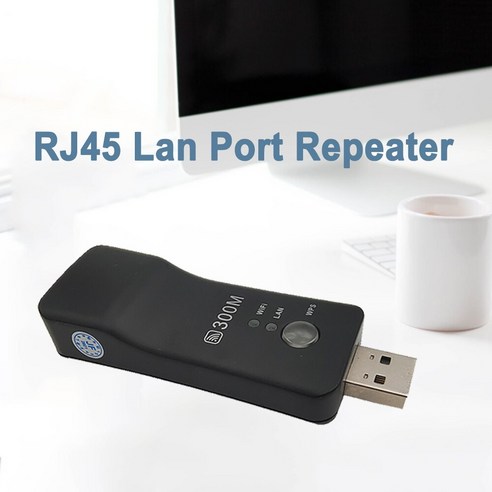 와이파이 증폭기 확장기 무선 USB 범용 300Mbps 스마트 TV 리피터 어댑터 스틱 RJ45 이더넷 네트워크 삼성 호환 소니 LG, 한개옵션0