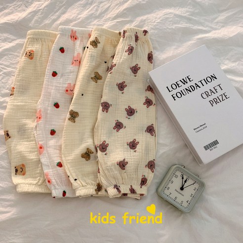 사랑스러운 아이를 위한 포근하고 편안한 면 100% 몸빼 고쟁이바지 상하의 세트