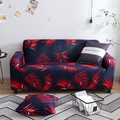 KORELAN 소파 세트 전포 소파 세트 소파 조합 전포 미끄럼 방지 먼지 방지 천공예 소파 세트 공장 직매 도매, 단풍