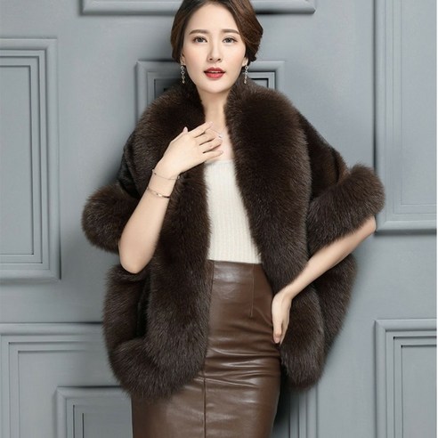 우아하고 겨울에 어울리는 여성용 밍크 망토 숏 퍼코트 퍼자켓 우아하고 겨울에 어울리는 여성용 밍크 망토 숏 퍼코트 퍼자켓