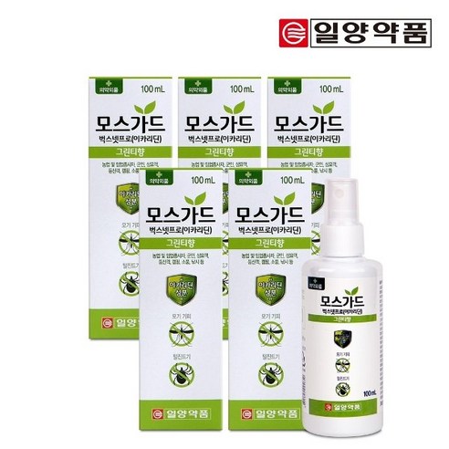 일양약품 [일양약품] 모스가드 스프레이(모기 진드기기피/100ml) 5통, 1개