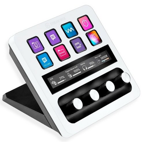 엘가토 스트림 덱 플러스 화이트 8버튼 다이얼 LCD 컨트롤러 STREAM DECK+_WH