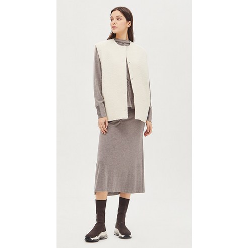 시슬리 SISLEY 데일리 셔링 스커트 SASK51061 MG