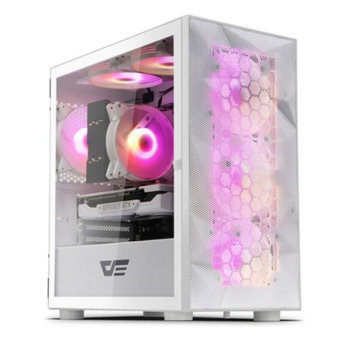 [darkFlash] DLM21 RGB MESH 강화유리 [미니타워] [화이트]
