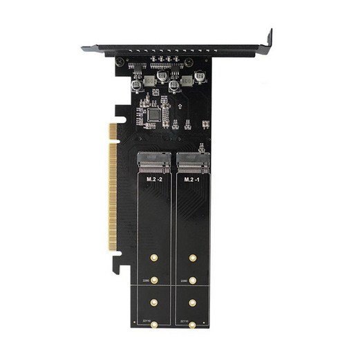 M.2 NVME 확장 카드 금속 PCIE 3.0 X16 어댑터 보드 M 키 HDD 어댑터 컨트롤러 방열판 포함 레이드 지원, 02 With no Heatsink, 02 No Heatsink