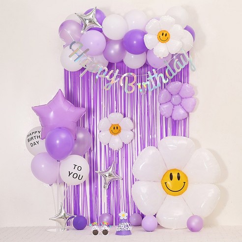 디즈니 마법을 생일 파티에 더하세요: 피앤비유니티 데이지 풍선구름형 생일세트