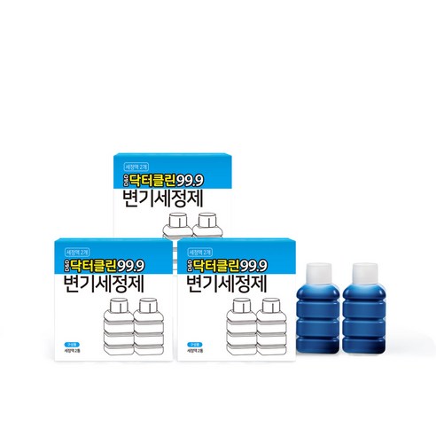 닥터클린99.9 자동 변기세정제 리필용세정액 2개입, 200ml, 3개