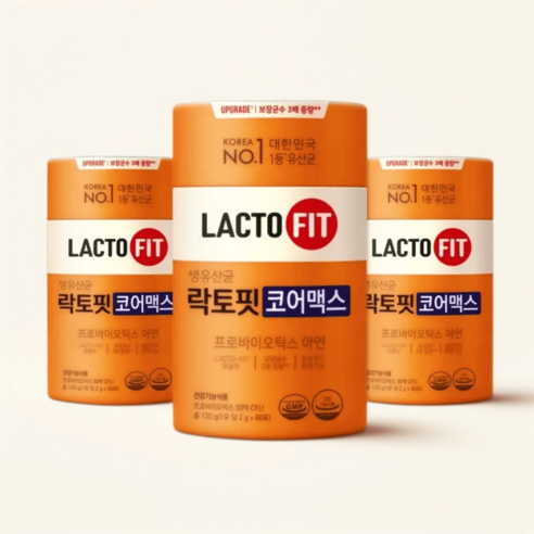 LACTO-FIT 균형포뮬러 락토핏 생유산균 코어맥스 유산균 포뮬러 장케어, 120g, 3박스